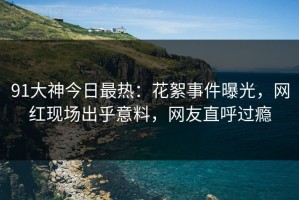 91大神今日最热：花絮事件曝光，网红现场出乎意料，网友直呼过瘾
