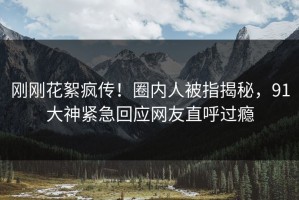 刚刚花絮疯传！圈内人被指揭秘，91大神紧急回应网友直呼过瘾