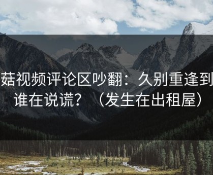 蘑菇视频评论区吵翻：久别重逢到底谁在说谎？（发生在出租屋）