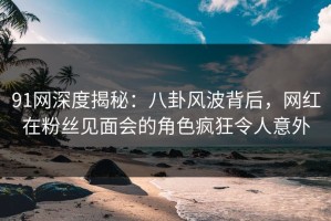 91网深度揭秘：八卦风波背后，网红在粉丝见面会的角色疯狂令人意外